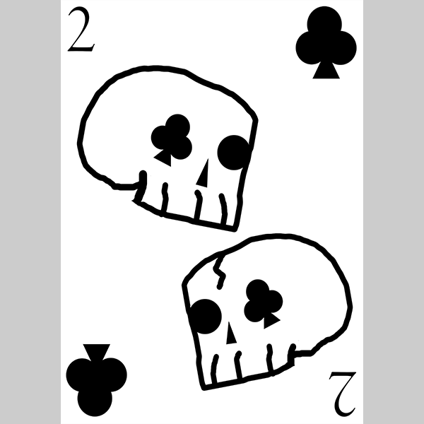 skull playing card