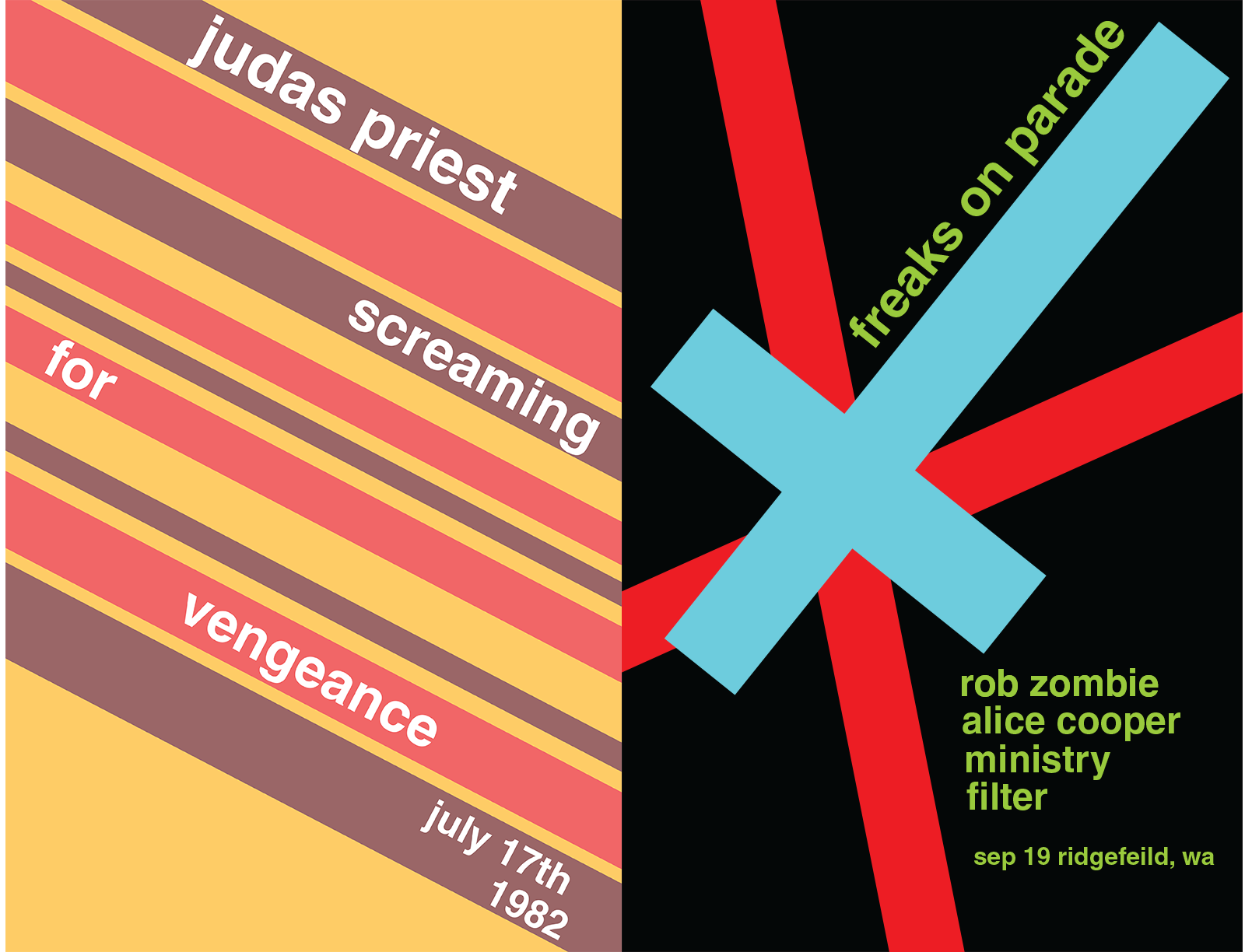 Judas Priest poster in swiss style